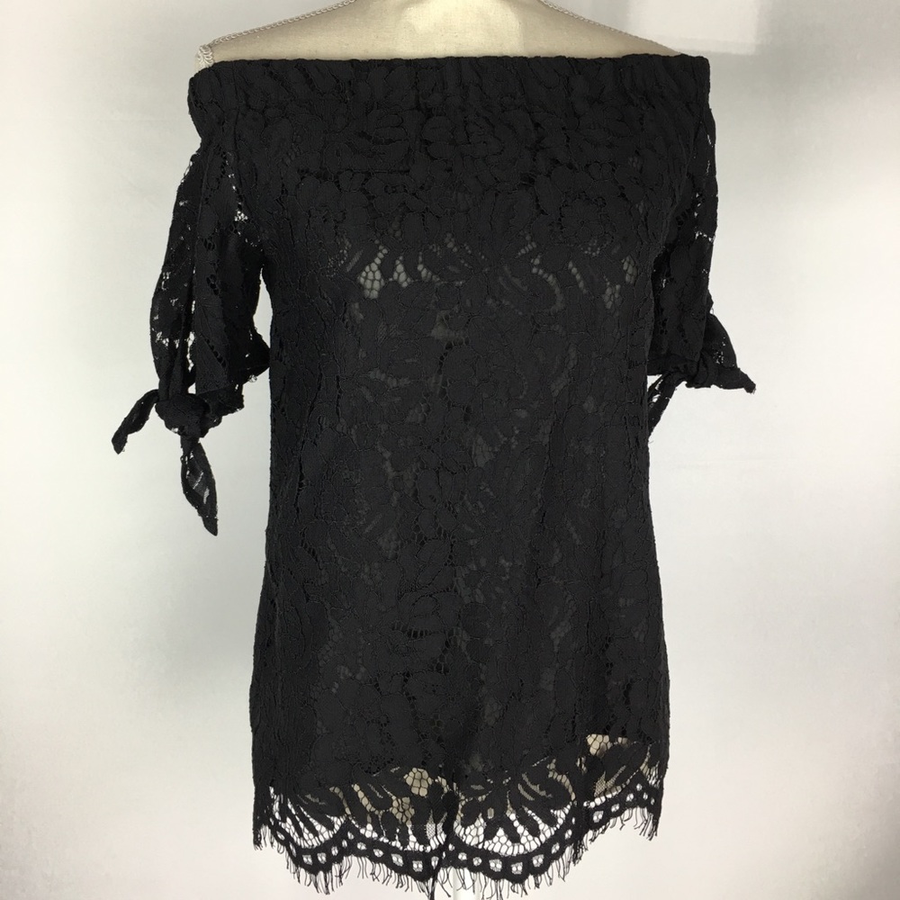 Lulu’s Lace off the shoulder top, small